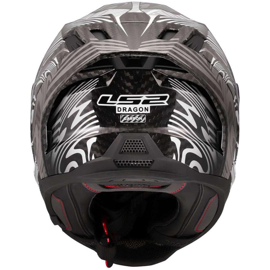 LS2 FF807 DRAGON ENTHUM Silver Integral Motorcycle Helmet