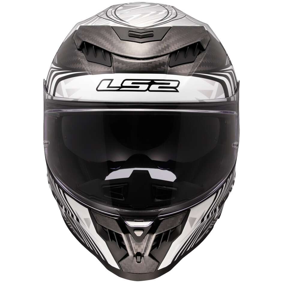 LS2 FF807 DRAGON ENTHUM Silver Integral Motorcycle Helmet