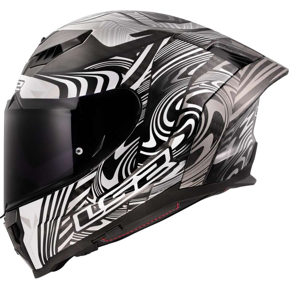 LS2 FF807 DRAGON ENTHUM Silver Integral Motorcycle Helmet