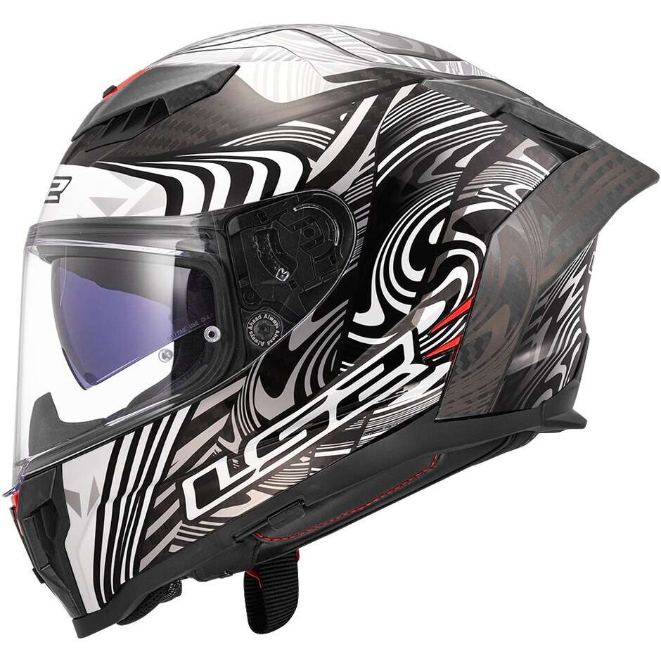 LS2 FF807 DRAGON ENTHUM Silver Integral Motorcycle Helmet
