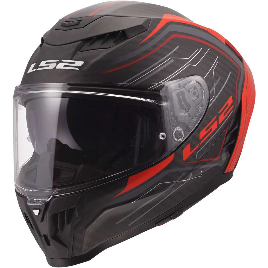 LS2 FF807 DRAGON SUBIC Full Face Motorcycle Helmet Red