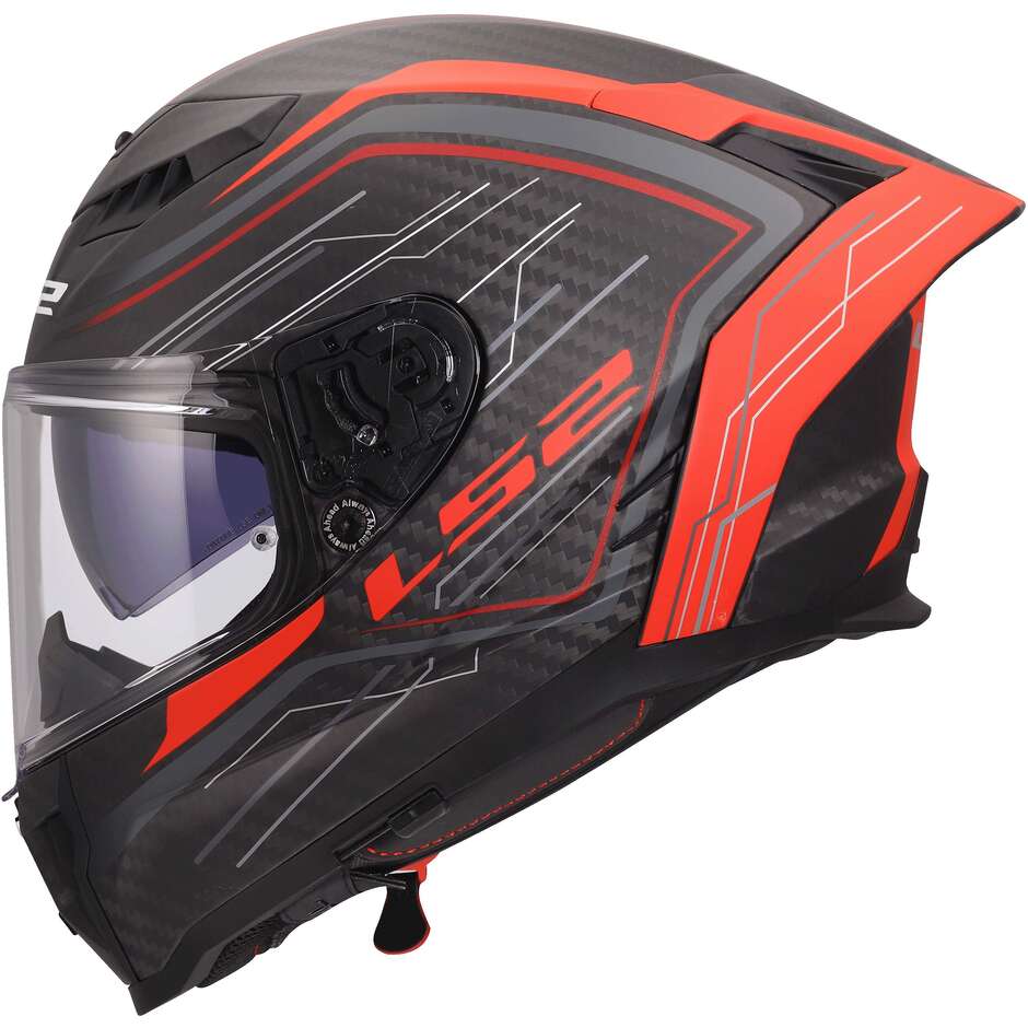 LS2 FF807 DRAGON SUBIC Full Face Motorcycle Helmet Red