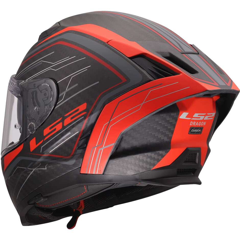 LS2 FF807 DRAGON SUBIC Full Face Motorcycle Helmet Red