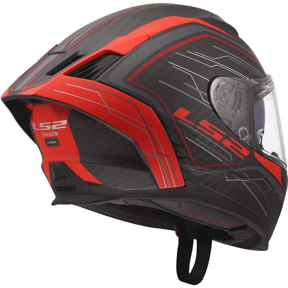 LS2 FF807 DRAGON SUBIC Full Face Motorcycle Helmet Red