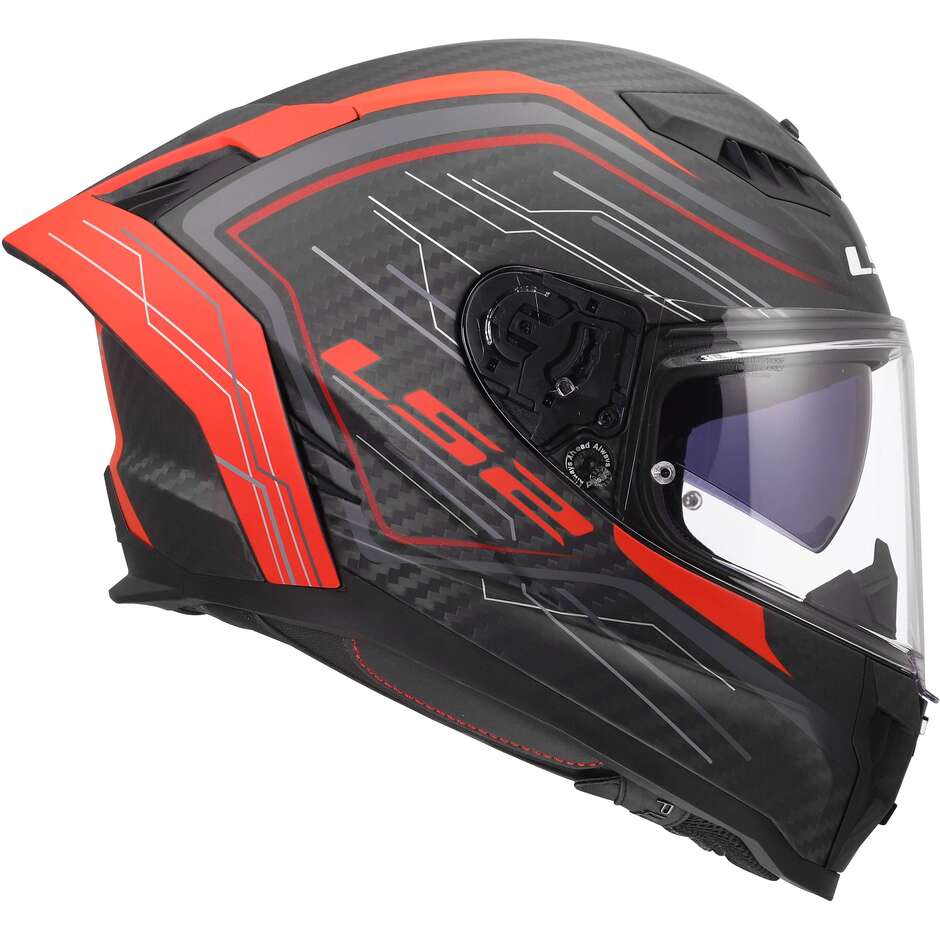 LS2 FF807 DRAGON SUBIC Full Face Motorcycle Helmet Red