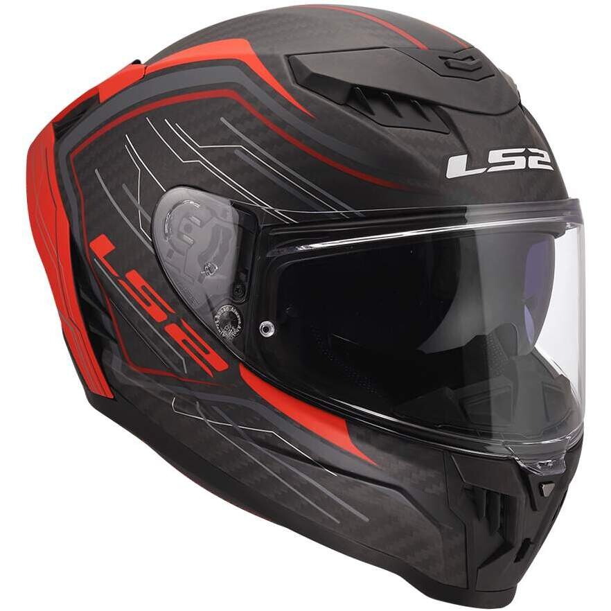 LS2 FF807 DRAGON SUBIC Full Face Motorcycle Helmet Red