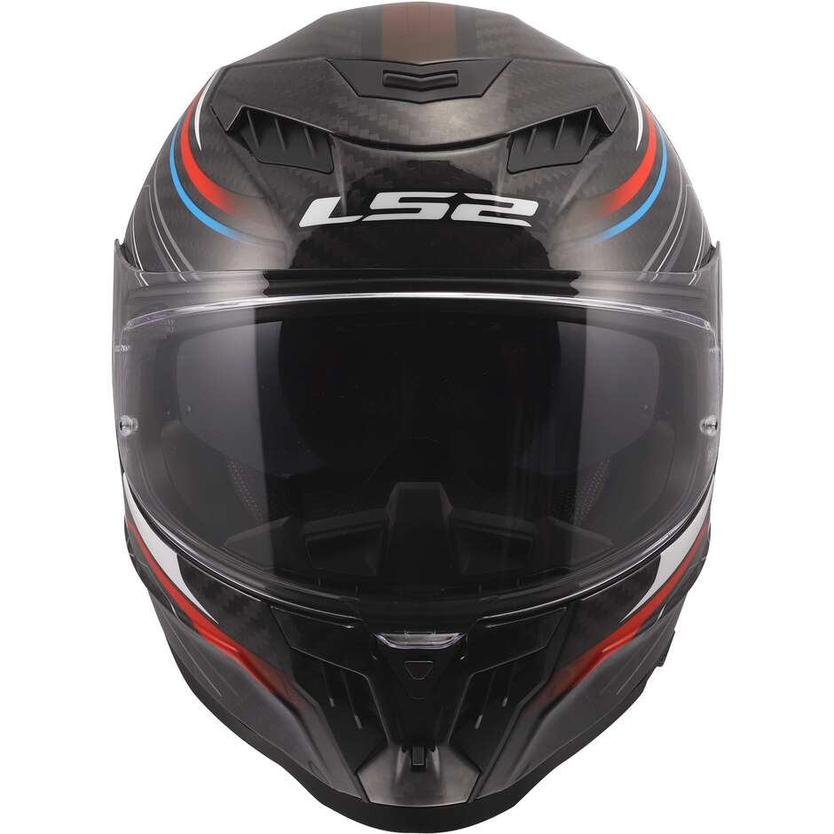LS2 FF807 DRAGON SUBIC Integralhelm Motorrad Weiß Blau Rot