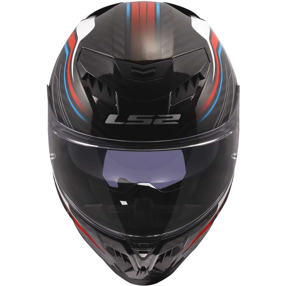 LS2 FF807 DRAGON SUBIC Integralhelm Motorrad Weiß Blau Rot