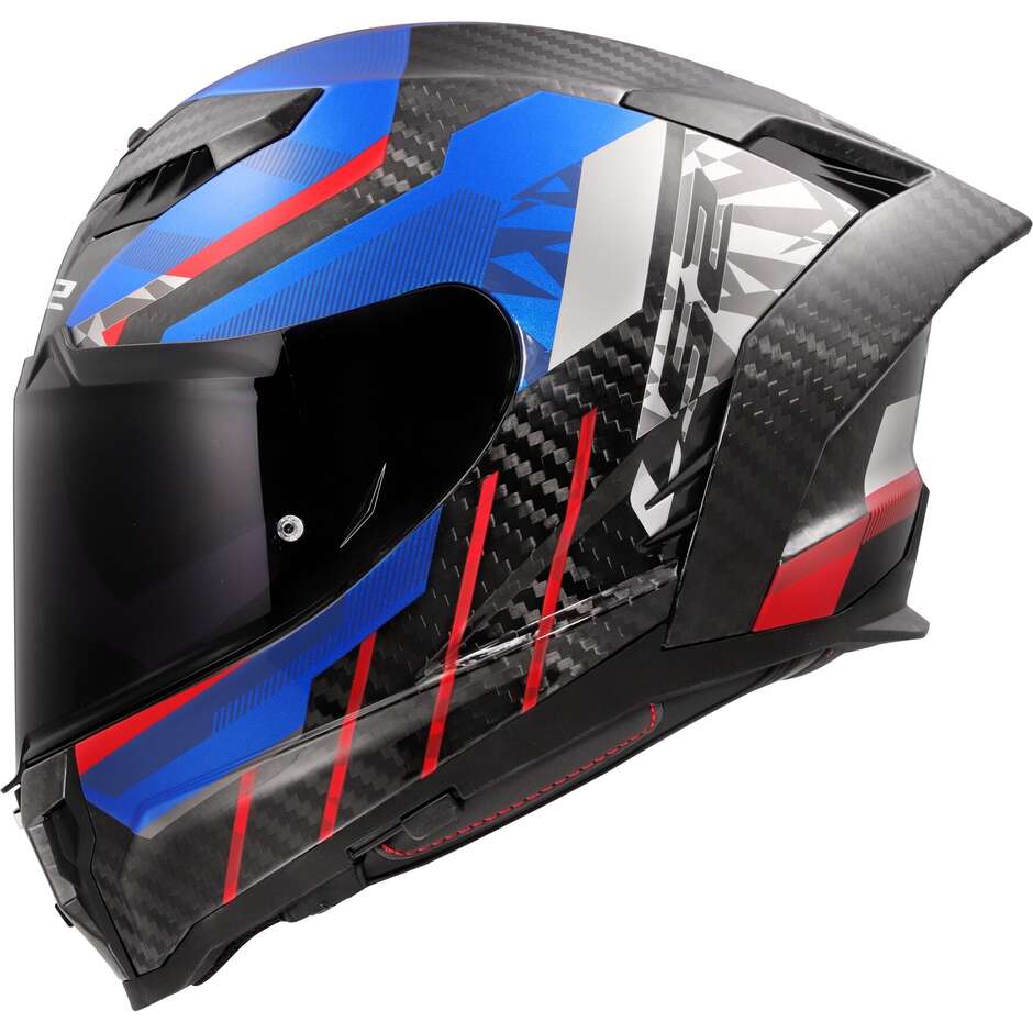 LS2 FF807 DRAGON TRAX Blue Red Full Face Motorcycle Helmet