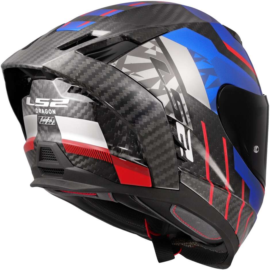 LS2 FF807 DRAGON TRAX Blue Red Full Face Motorcycle Helmet