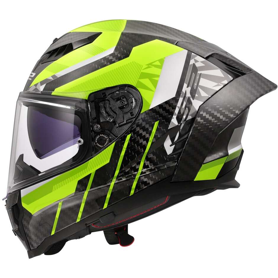 LS2 FF807 DRAGON TRAX Full Face Motorcycle Helmet Fluorescent Yellow
