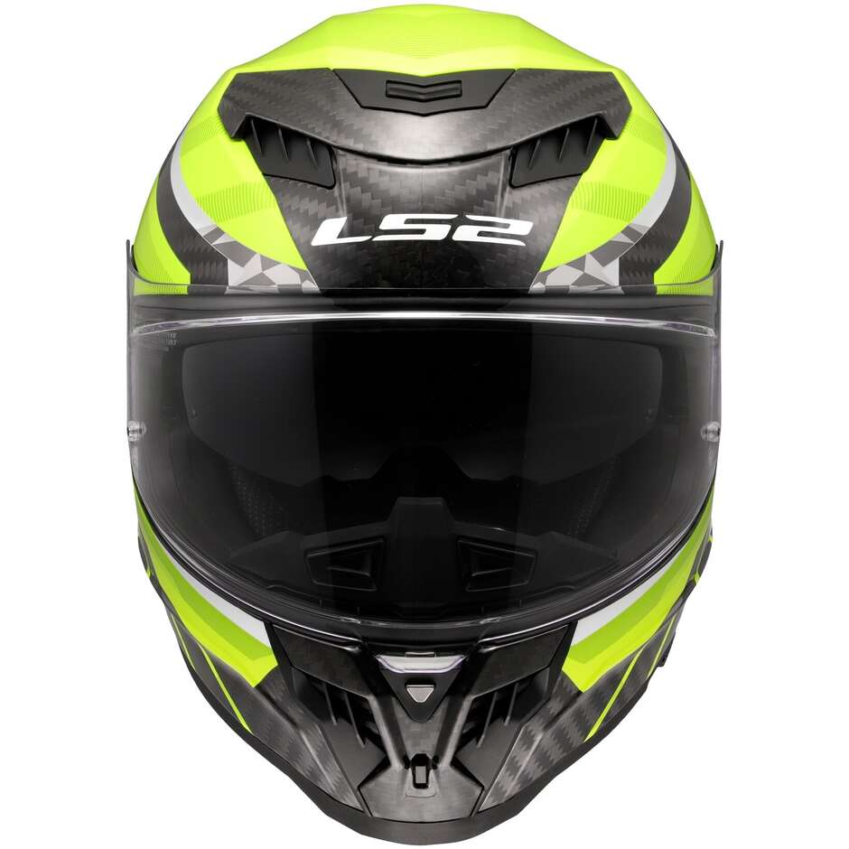 LS2 FF807 DRAGON TRAX Full Face Motorcycle Helmet Fluorescent Yellow