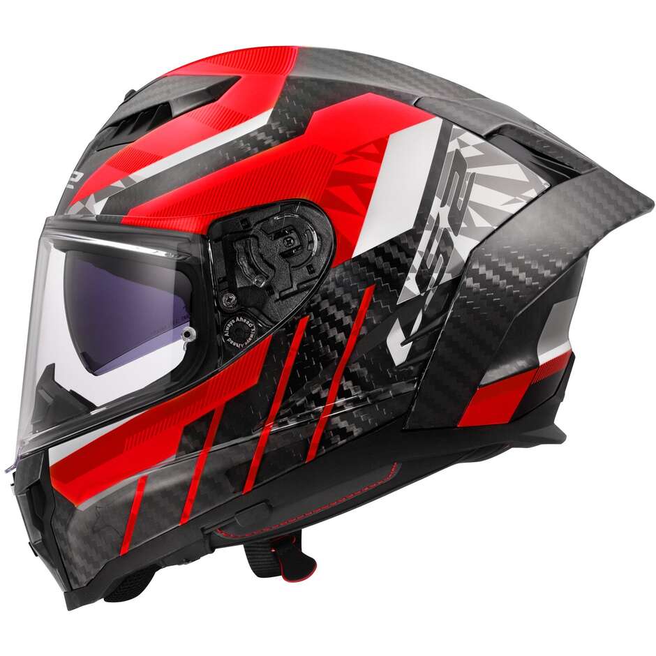 LS2 FF807 DRAGON TRAX Integraler Motorradhelm Rot