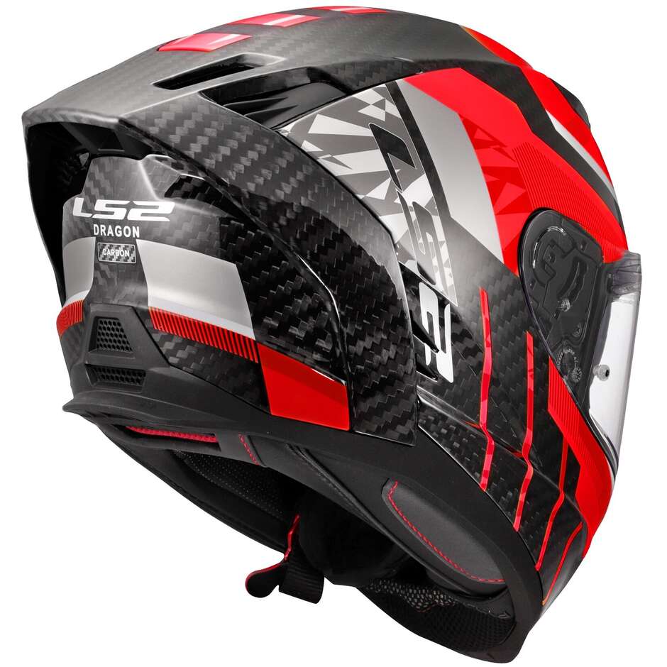 LS2 FF807 DRAGON TRAX Integraler Motorradhelm Rot