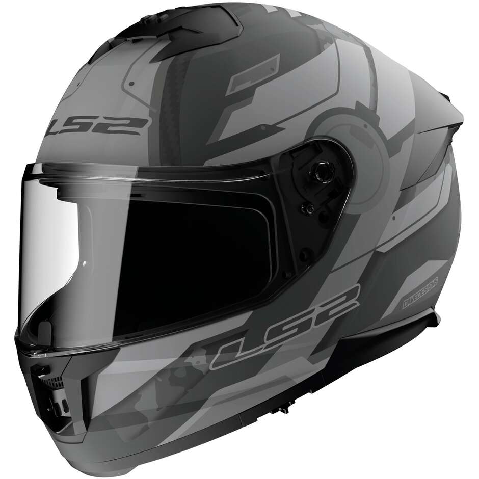 Ls2 FF808 STREAM 2 Shadow Full Face Motorcycle Helmet Matt Titanium Grey