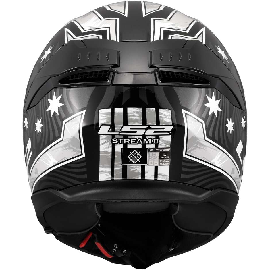 LS2 FF808 STREAM II GALDAM Integral-Motorradhelm Schwarz Weiß