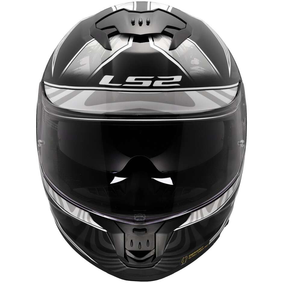 LS2 FF808 STREAM II GALDAM Integral-Motorradhelm Schwarz Weiß