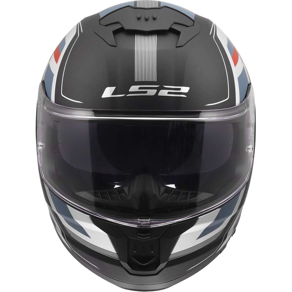 LS2 FF808 STREAM II VINTAGE Integralhelm für Motorrad, Petrol/Schwarz