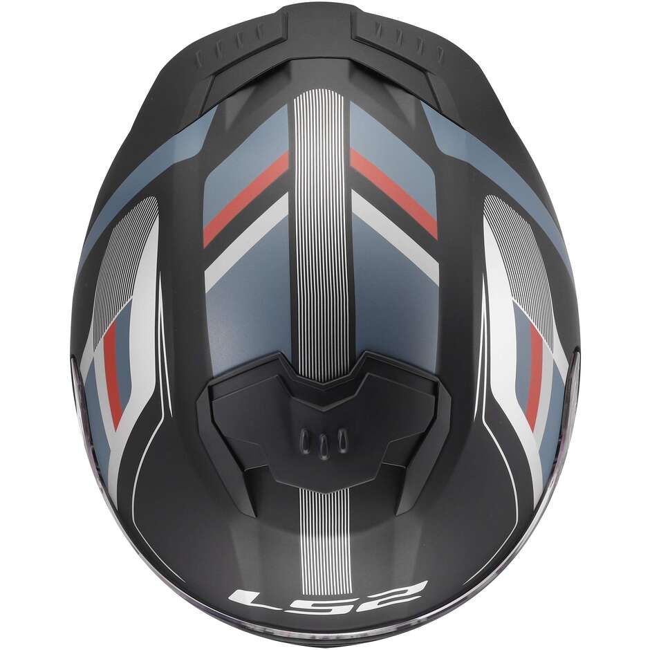 LS2 FF808 STREAM II VINTAGE Integralhelm für Motorrad, Petrol/Schwarz