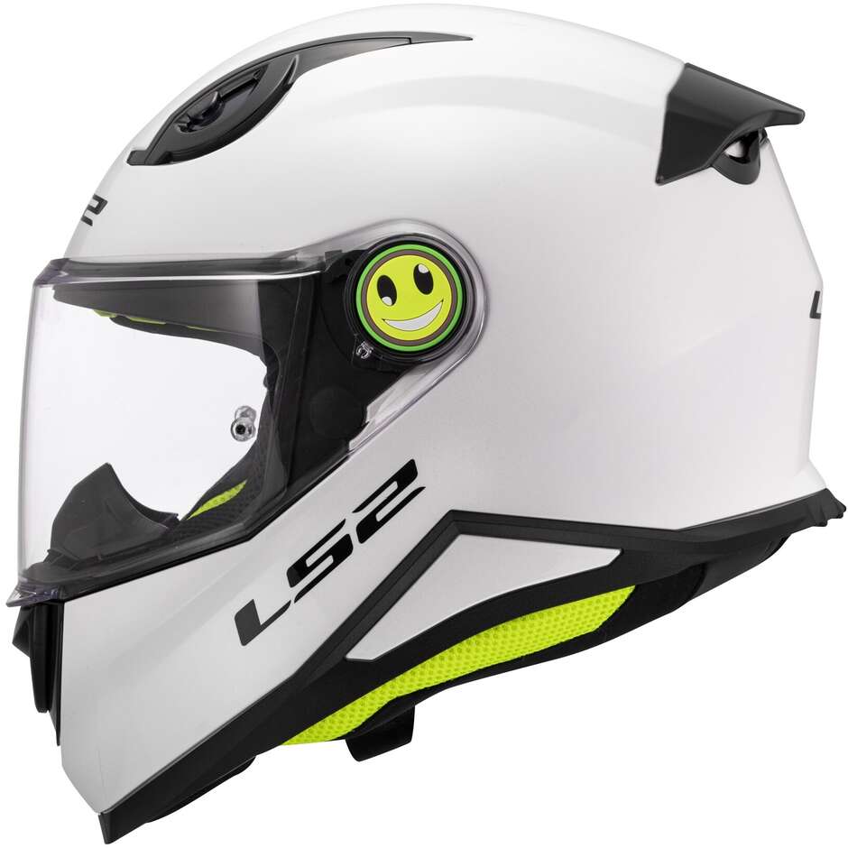 LS2 FF812 KID SOLID Casque de moto intégral enfant blanc