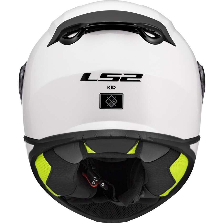LS2 FF812 KID SOLID Weißer Kinder-Integral-Motorradhelm