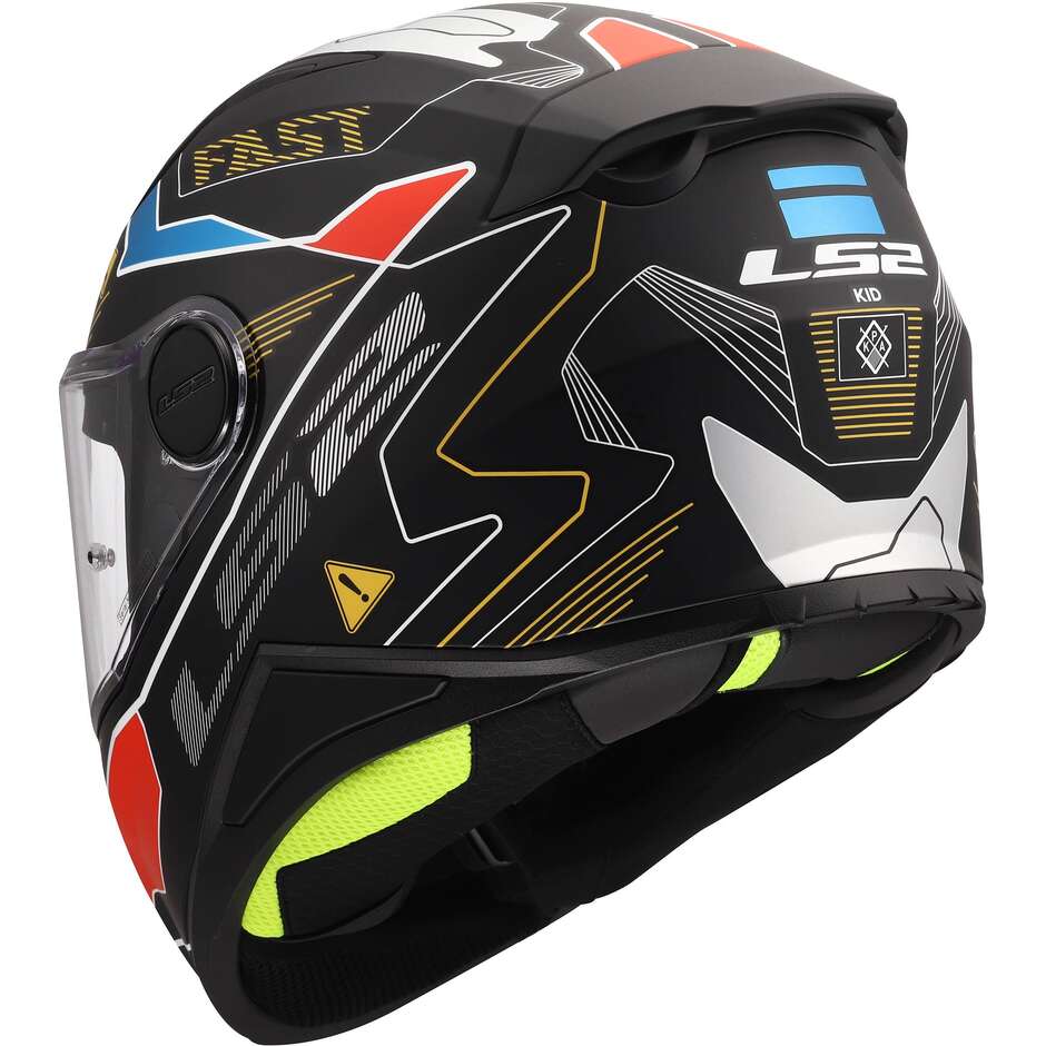 LS2 FF812 KID ZERO Integralhelm für Kinder, Grau/Rot