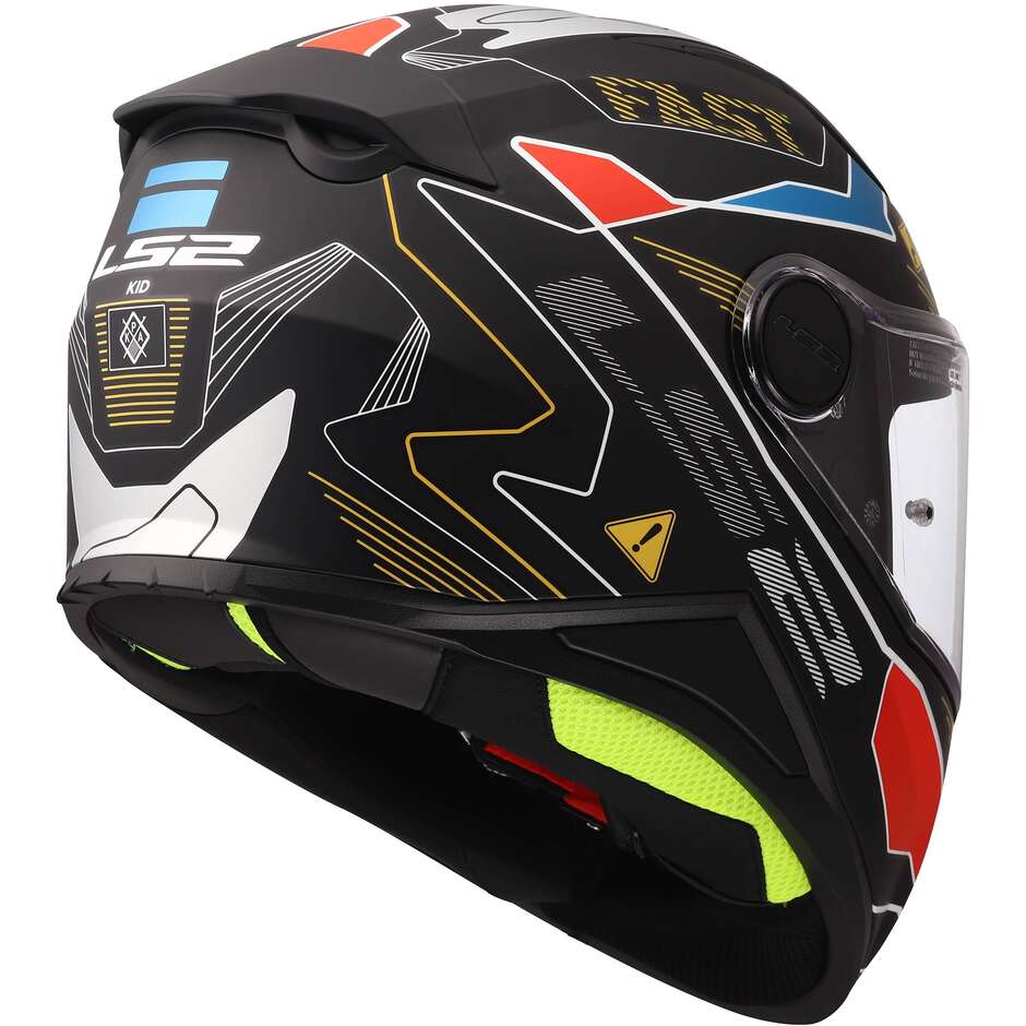 LS2 FF812 KID ZERO Integralhelm für Kinder, Grau/Rot