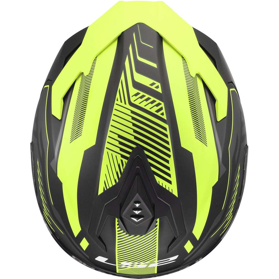 LS2 FF817 CHALLENGER II DRAVIX Full Face Motorcycle Helmet, Fluorescent Yellow