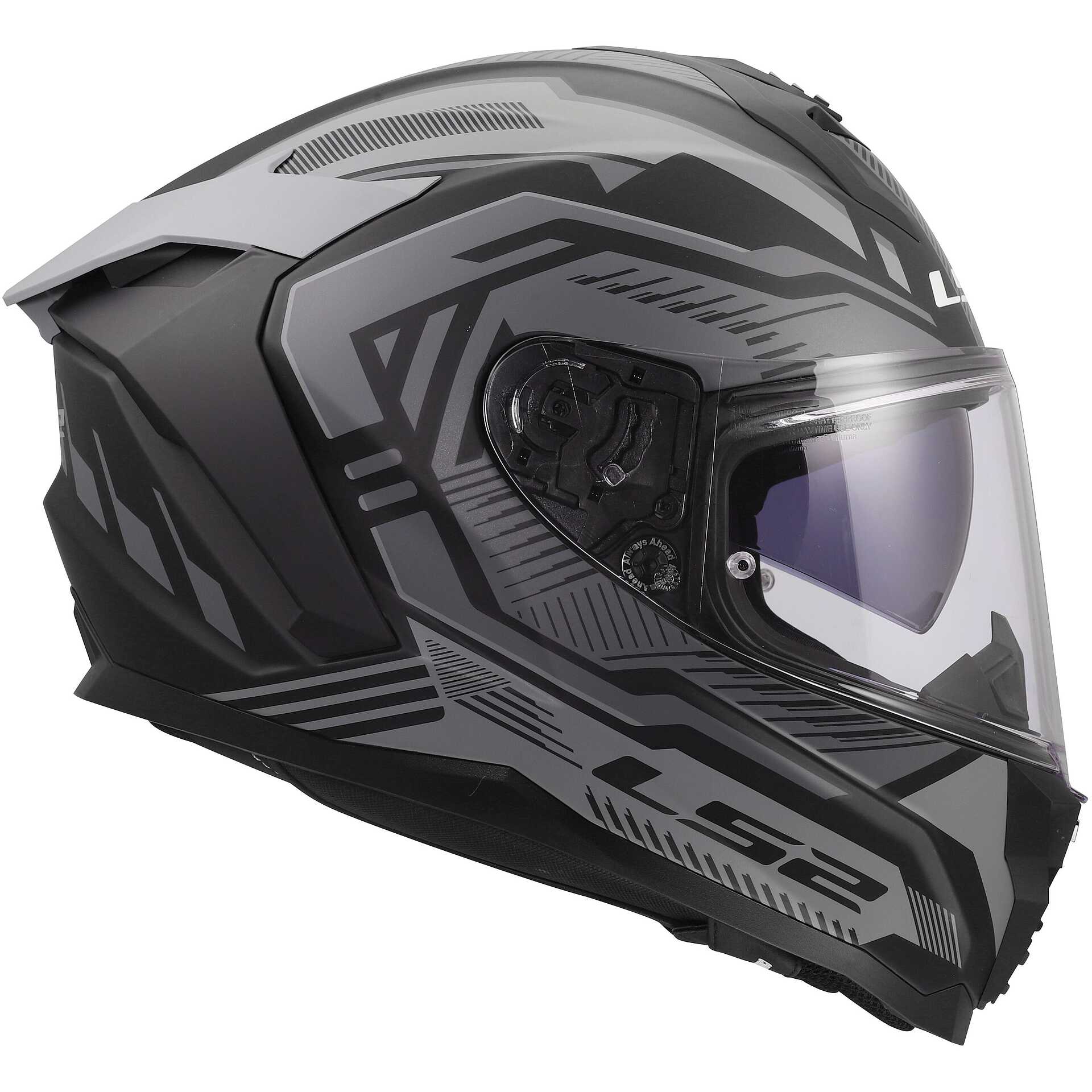 LS2 FF817 CHALLENGER II DRAVIX Full Face Motorcycle Helmet, Grey