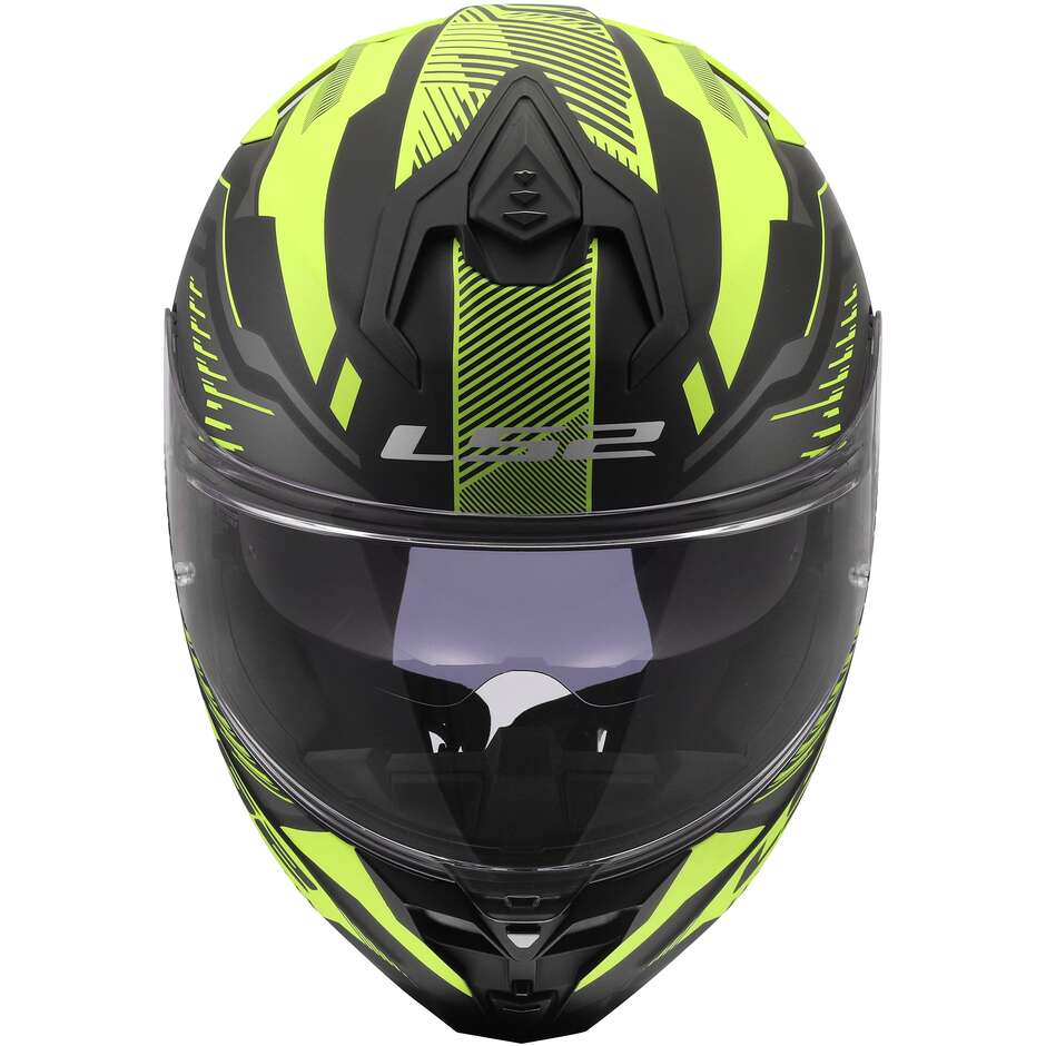 LS2 FF817 CHALLENGER II DRAVIX Integralhelm für Motorradfahrer, fluoreszierendes Gelb