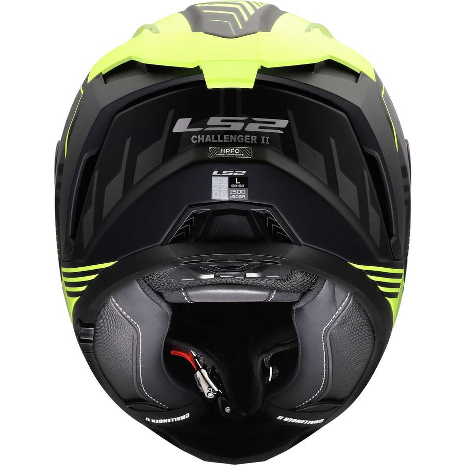 LS2 FF817 CHALLENGER II DRAVIX Integralhelm für Motorradfahrer, fluoreszierendes Gelb