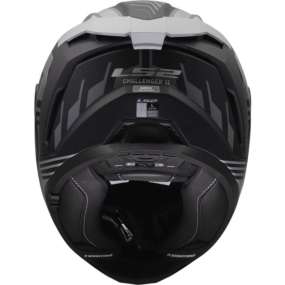 LS2 FF817 CHALLENGER II DRAVIX Integralhelm für Motorradfahrer, Grau