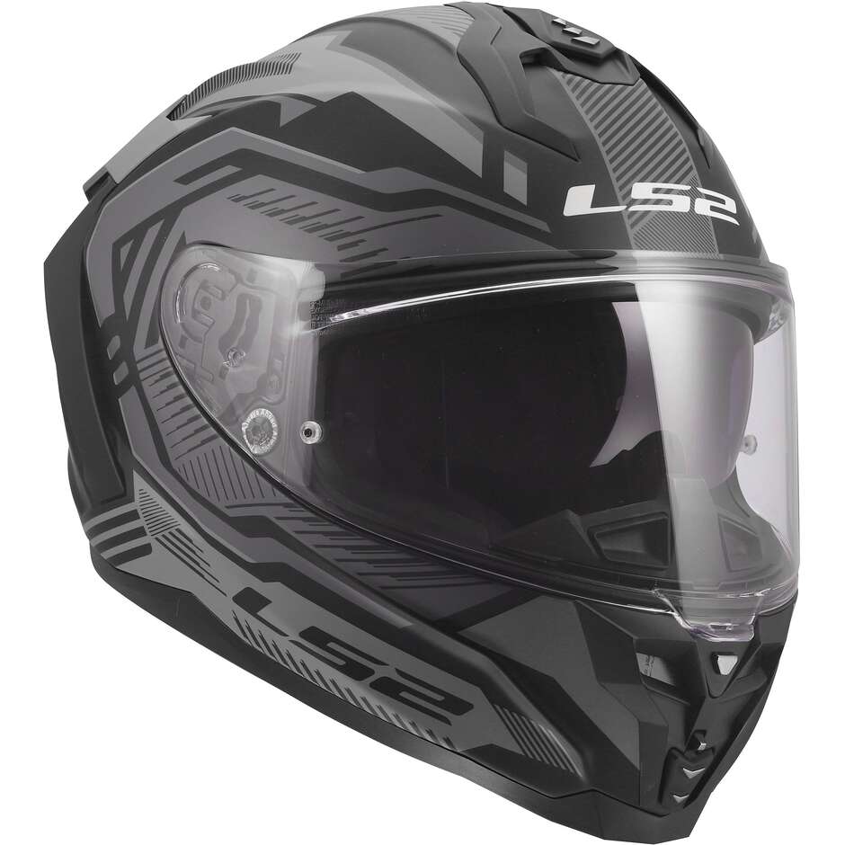 LS2 FF817 CHALLENGER II DRAVIX Integralhelm für Motorradfahrer, Grau