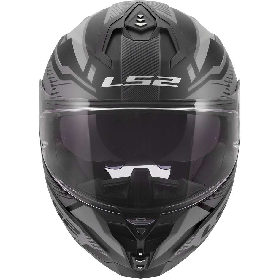 LS2 FF817 CHALLENGER II DRAVIX Integralhelm für Motorradfahrer, Grau