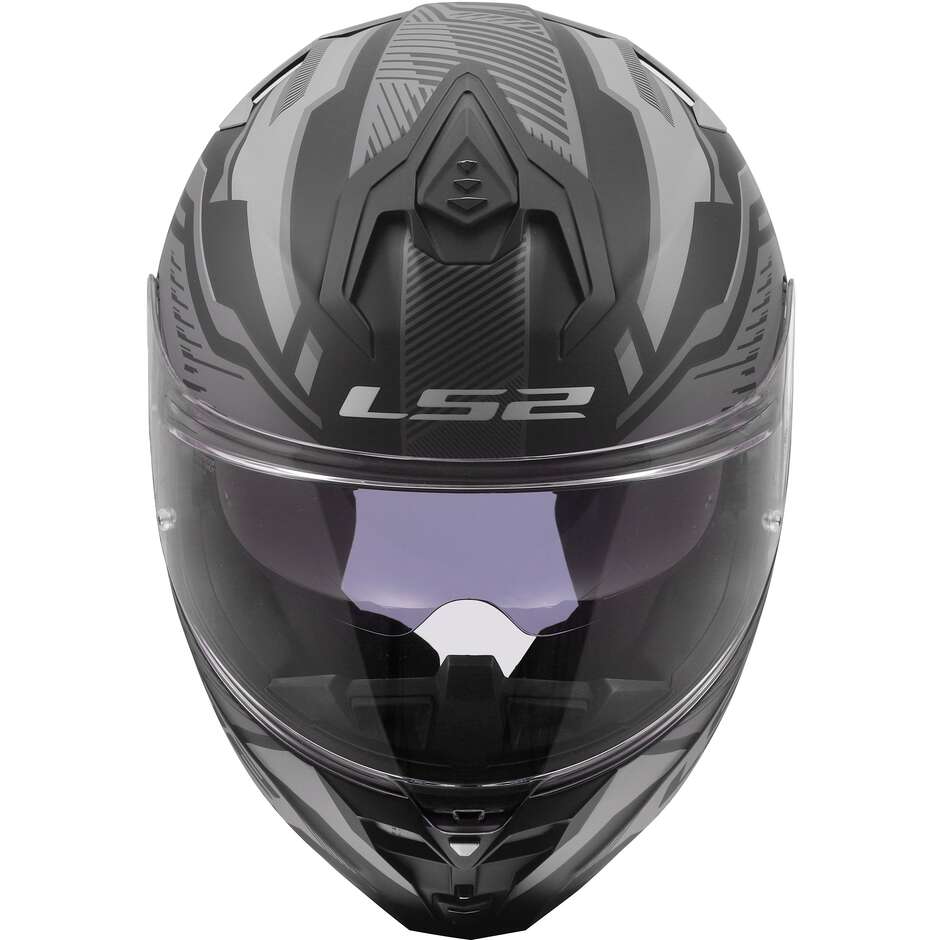 LS2 FF817 CHALLENGER II DRAVIX Integralhelm für Motorradfahrer, Grau