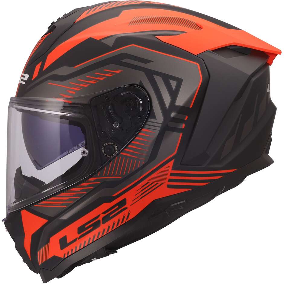 LS2 FF817 CHALLENGER II DRAVIX Integralhelm für Motorradfahrer, Rot