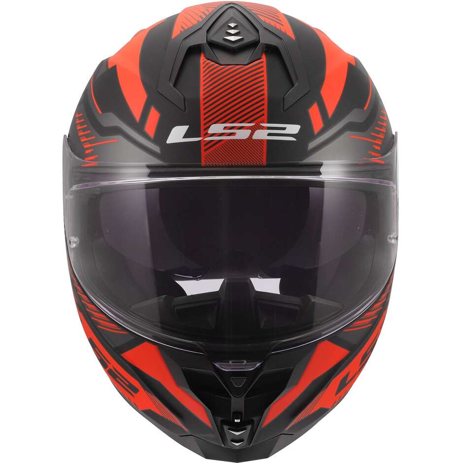 LS2 FF817 CHALLENGER II DRAVIX Integralhelm für Motorradfahrer, Rot