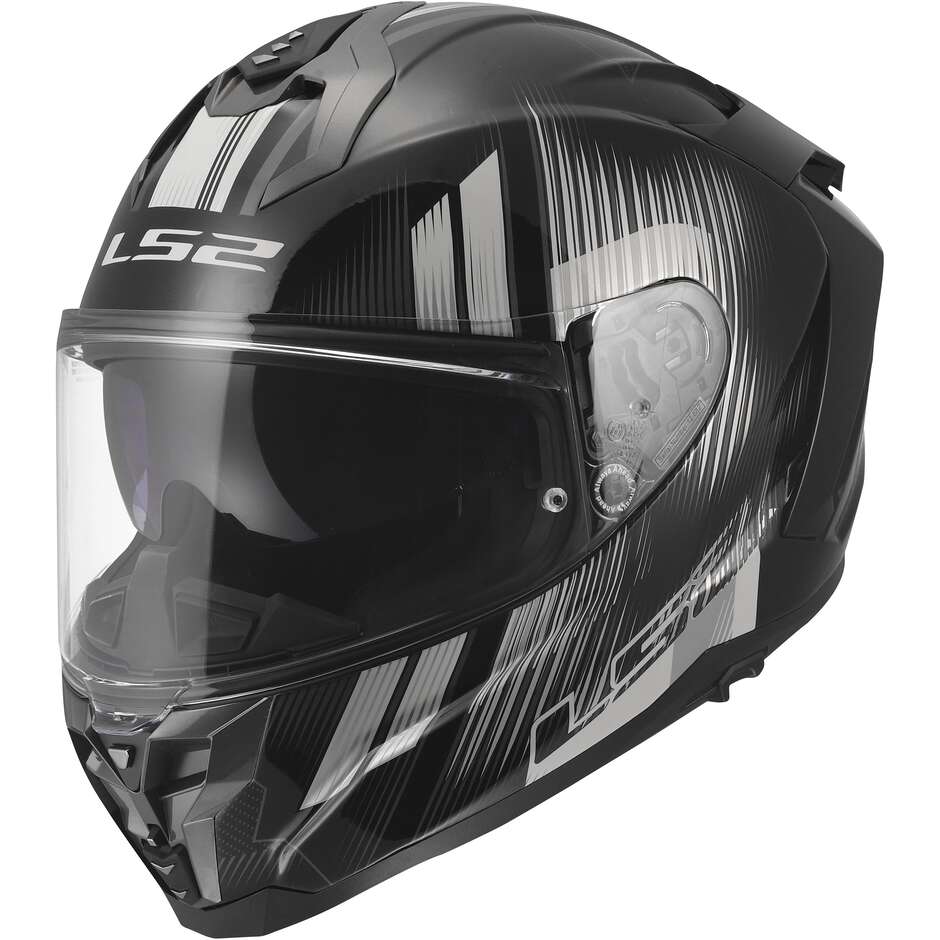 LS2 FF817 CHALLENGER II NITRO Integralhelm Motorrad Schwarz Grau