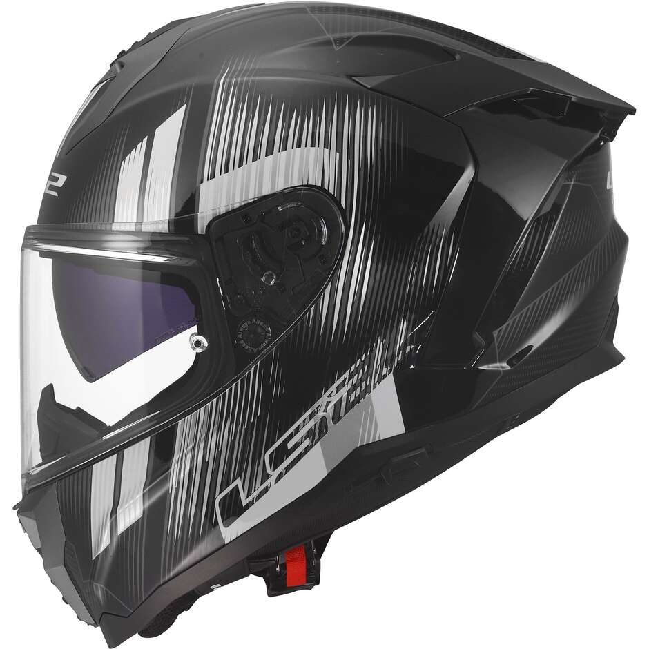 LS2 FF817 CHALLENGER II NITRO Integralhelm Motorrad Schwarz Grau