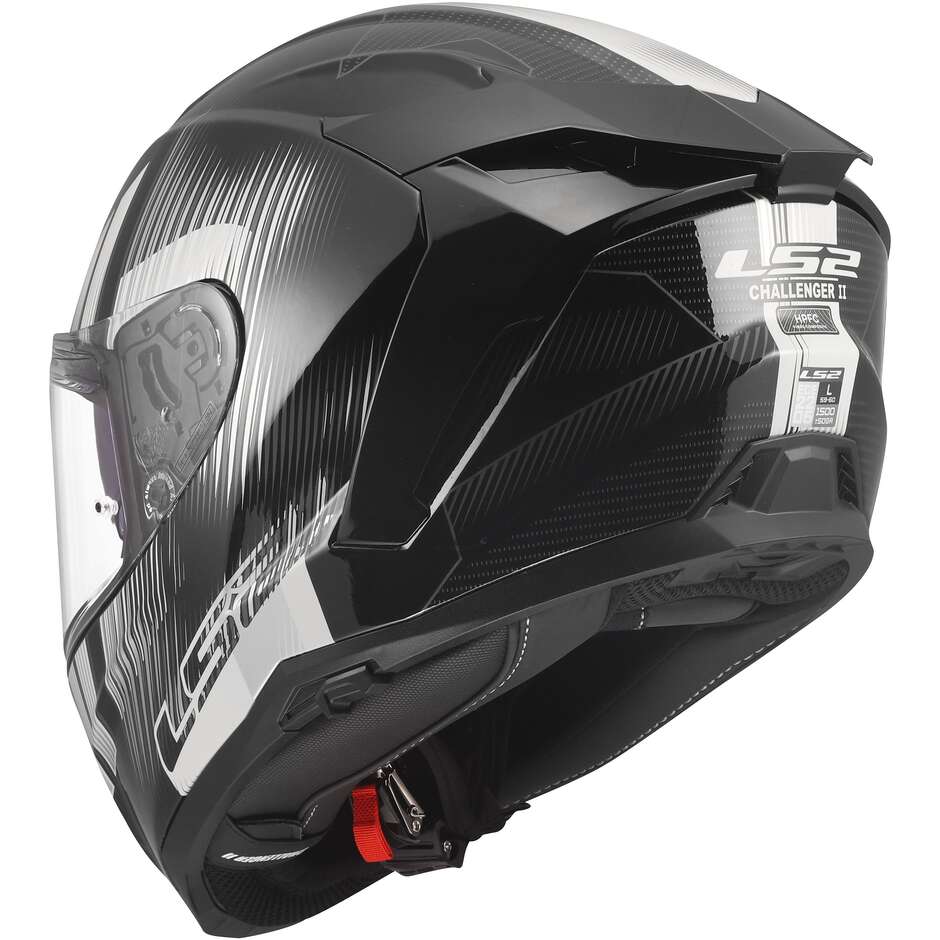 LS2 FF817 CHALLENGER II NITRO Integralhelm Motorrad Schwarz Grau