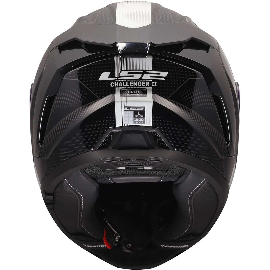 LS2 FF817 CHALLENGER II NITRO Integralhelm Motorrad Schwarz Grau