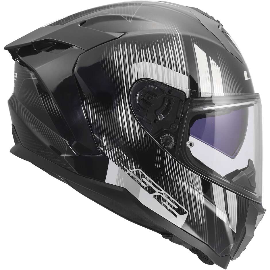 LS2 FF817 CHALLENGER II NITRO Integralhelm Motorrad Schwarz Grau