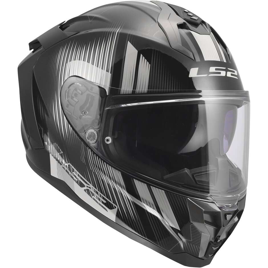 LS2 FF817 CHALLENGER II NITRO Integralhelm Motorrad Schwarz Grau