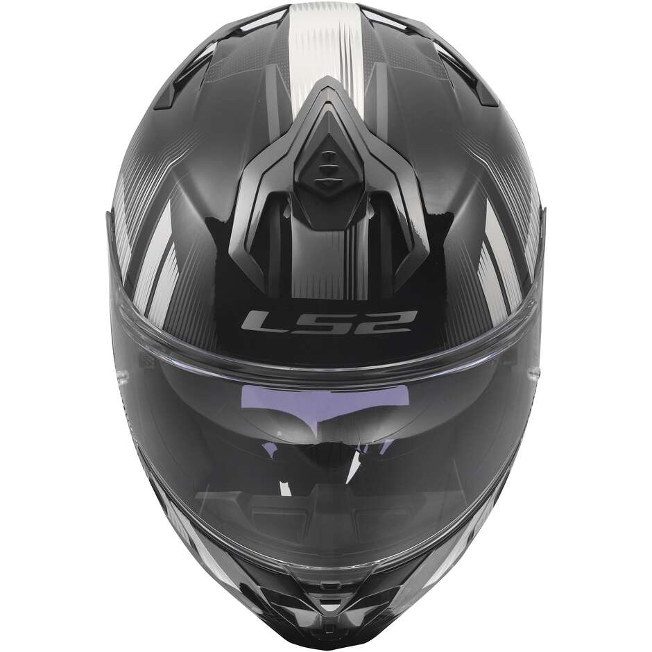 LS2 FF817 CHALLENGER II NITRO Integralhelm Motorrad Schwarz Grau