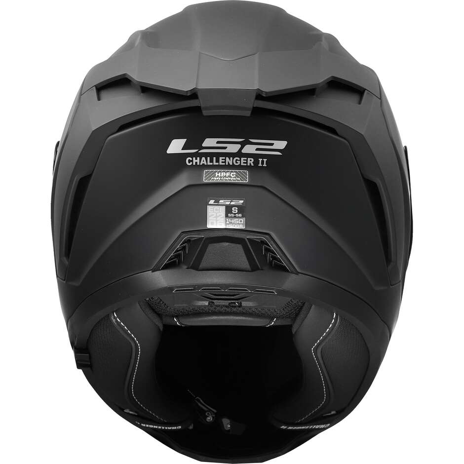 LS2 FF817 CHALLENGER II SOLID Full Face Motorcycle Helmet, Matte Black