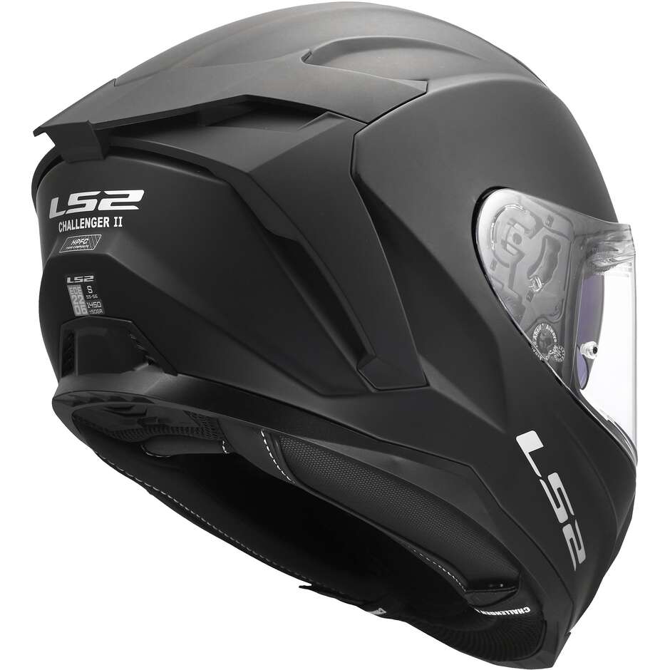 LS2 FF817 CHALLENGER II SOLID Full Face Motorcycle Helmet, Matte Black