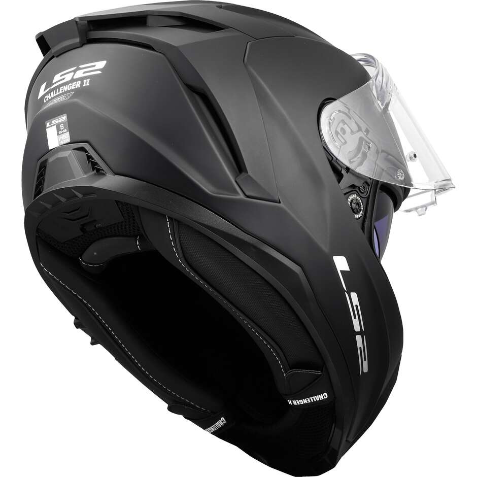 LS2 FF817 CHALLENGER II SOLID Full Face Motorcycle Helmet, Matte Black