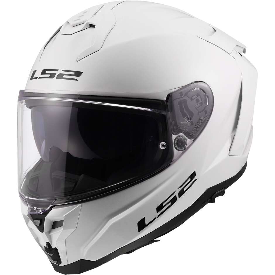 LS2 FF817 CHALLENGER II SOLID Integralhelm Motorrad Weiß