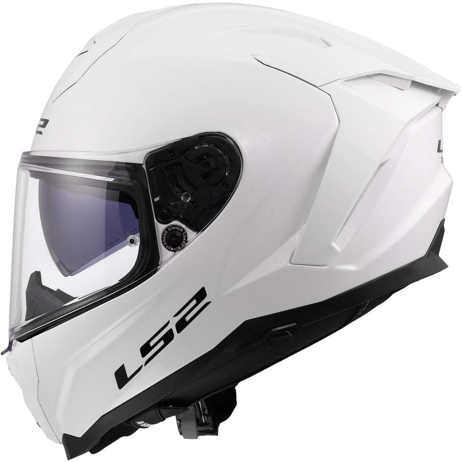 LS2 FF817 CHALLENGER II SOLID Integralhelm Motorrad Weiß