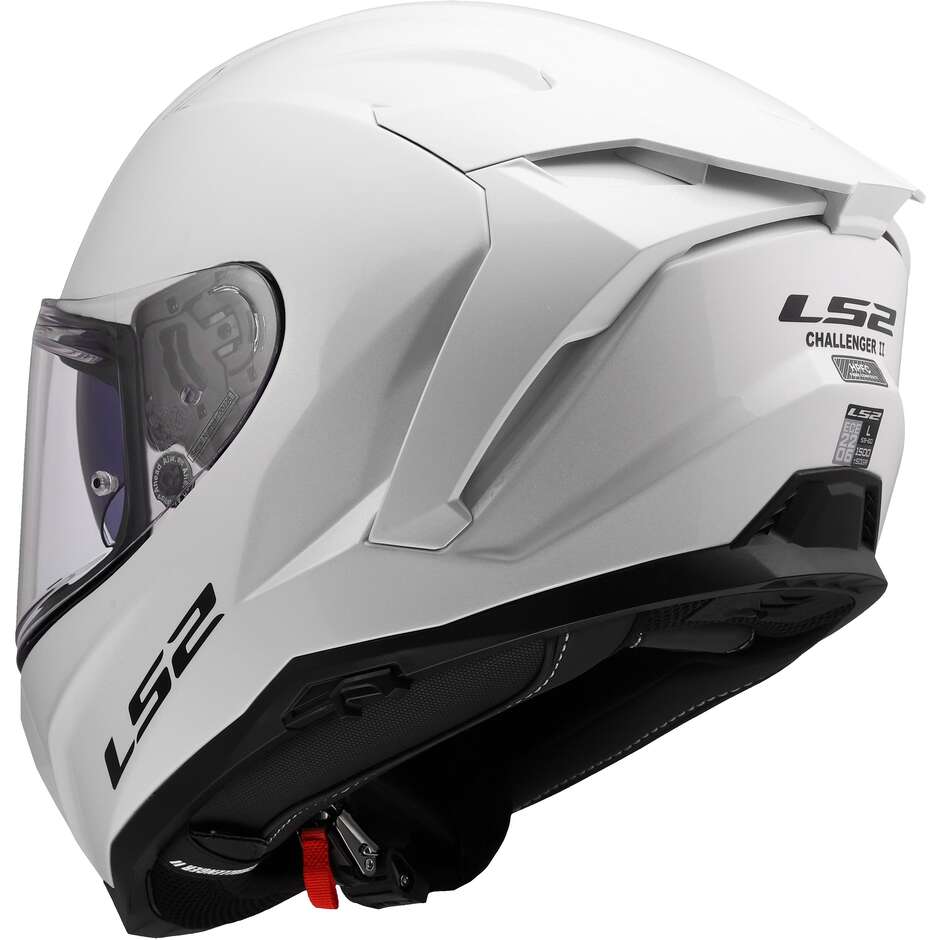 LS2 FF817 CHALLENGER II SOLID Integralhelm Motorrad Weiß